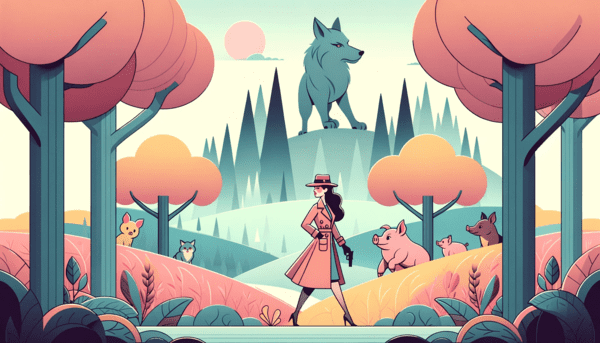 L'histoire de Cendrillon en forêt avec les 3 petits cochons et le loup